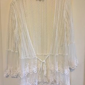Cream Lace Cardigan